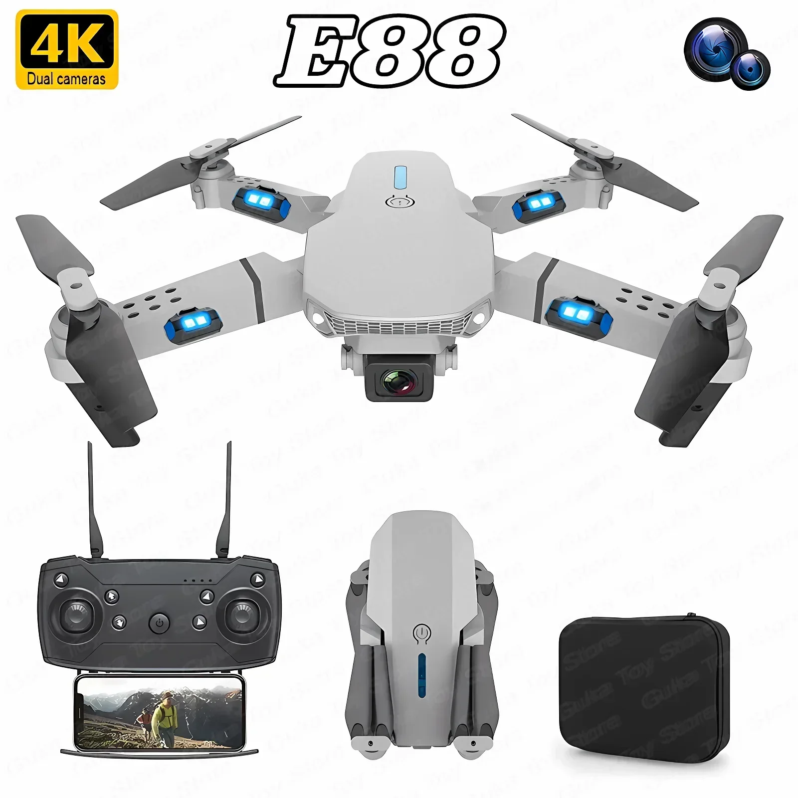 E88 Pro WIFI FPV Drone Wide An - Drone Camera Hd 评论和价格