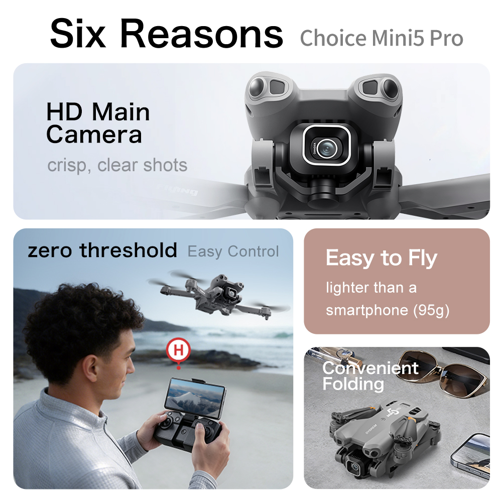 Original Mini 5 Drone 8K HD Du - Drone Camera Vlog 评论和价格